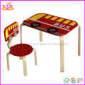 Muebles de madera para niños - Escritorio y silla de estudio para niños de madera (W08G075)